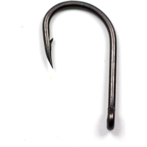 Bimoo 100pcs #2 #4 #6 #8 Coated Beaked Tip Sharp Carp Fishing Hooks High Quality Non Reflective Dark Black Carp Hook