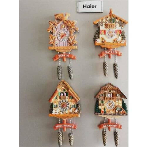 Arrival Creative 3D Cuckoo Clock Germany Travel Souvenirs Berlin Bayern Fridge Magnet Wall Stickers Home Decoration