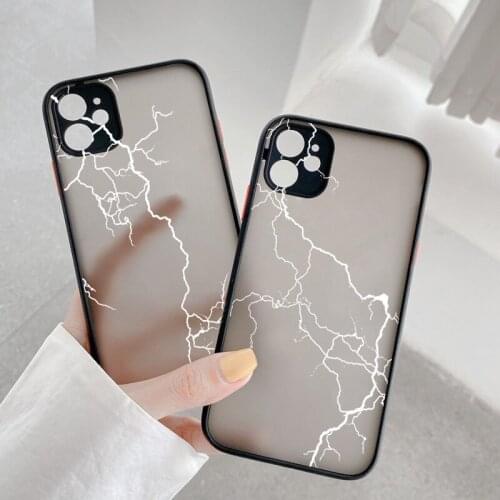 Lightning Thunder Phone Case For iPhone 12 mini 11 Pro Max cover for iPhone XR X XS Max 6s 7 8 Plus SE 20 Hard Shockproof Fundas