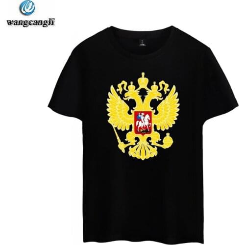 Russia Is Our Power T Shirt Men Women Brand Clothing Double-headed Eagle T-shirt Russia Style Cotton Short Sleeve Tshirt Tops
