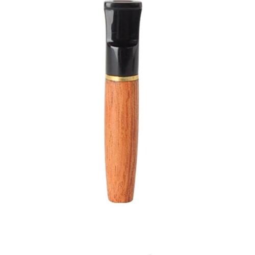 Red Ebony Pipes Filter Wood Smoking Pipes Herb Tobacco Pipe Cigar Narguile Grinder Smoke Mouthpiece Cigarette Holder