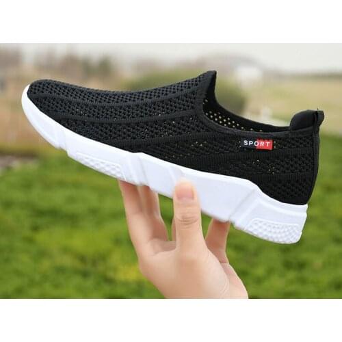Fashion Unisex Mesh Casual Shoes Mens Women Sport Sneakers Breathable Couple Outdoor Flats Walking Driving Footwear Size 35-45
