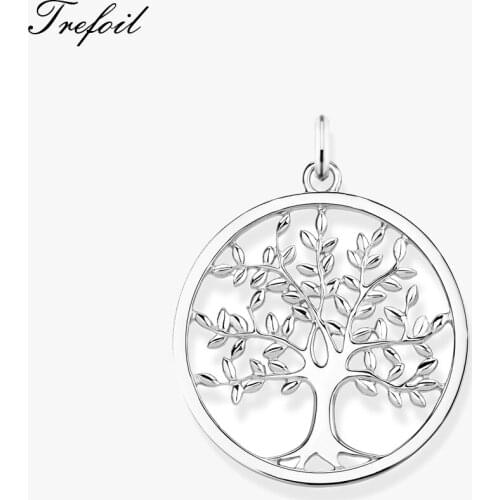 Pendant Tree 925 Sterling Silver Fit Necklace 2021 New Jewelry Europe Style Bijoux Language of Nature Romantic Gift For Women