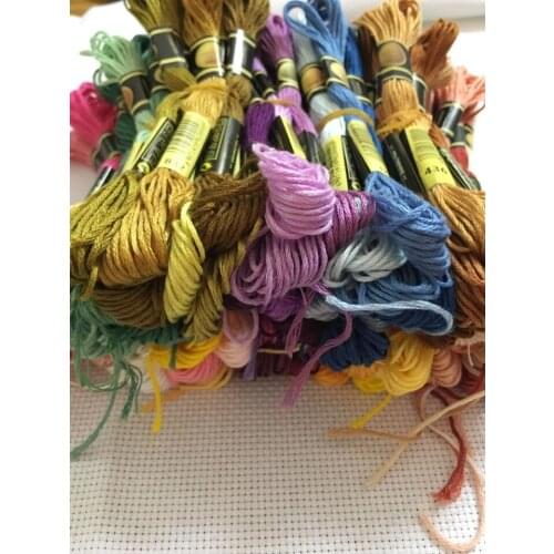 Mm 50 Colors Cross stitch thread Embroidery Thread Floss Sewing Skeins Craft DIY Bracelet braided