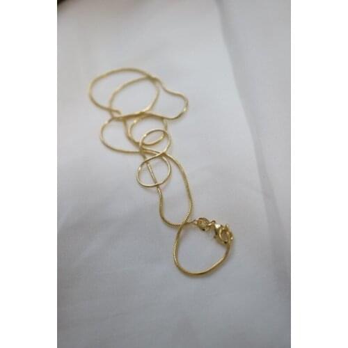 Fashion golden snake necklace for women 20inch choker for girls