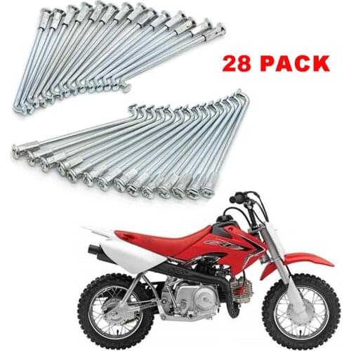 Set of 28 Heavy Duty wheel Spokes for 10 Inch Wheel Rebuild Fits Honda CRF50 XR50 Pit Bikes Electric bicycle Steel Spokes