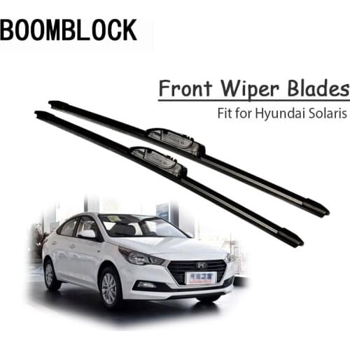 Car Windshield Rubber Front Wiper Blades Arm Kit For Hyundai Solaris 2017 2016 2015 2014-2010 Windscreen Original Accessories