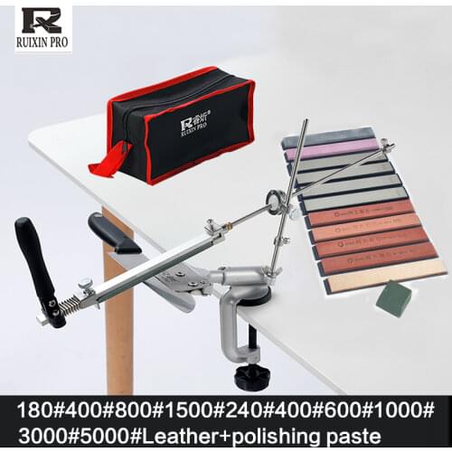 Aluminium alloy Ruixin pro rx008 Knife sharpener system 360 degree flip Constant angle Grinding tools diamond sharpening stones