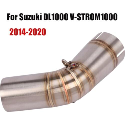 For Suzuki V-Strom1000 DL1000 2014-2020 Exhaust Pipe Motorcycle Escape Middle Mid Link Pipe Connecting Section Tube Slip On