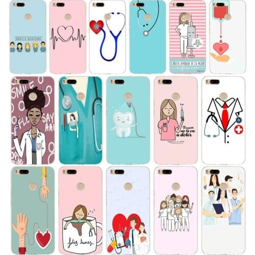 022FG Cartoon Medicine Nurse Doctor Dentist Soft Silicone Tpu Cover phone Case for xiaomi redmi mi 8 A1 A2 lite