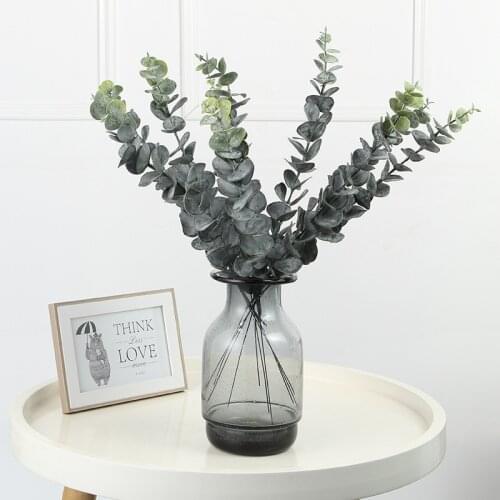 1 Bunch Eucalyptus Leaves Artificial Plants Vases for Home Decor Wedding Brooch Decorative Flowers Home Weddiing Decoration