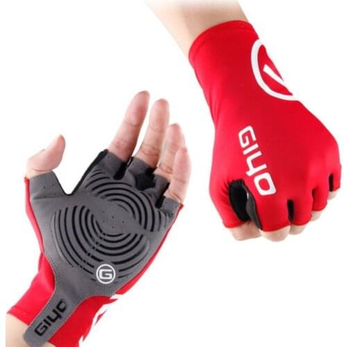 1 Pair Bicycle Gloves Half Finger Anti-slip Handwear Lycra Fabric Breathable Mittens Racing Road Bike Gloves