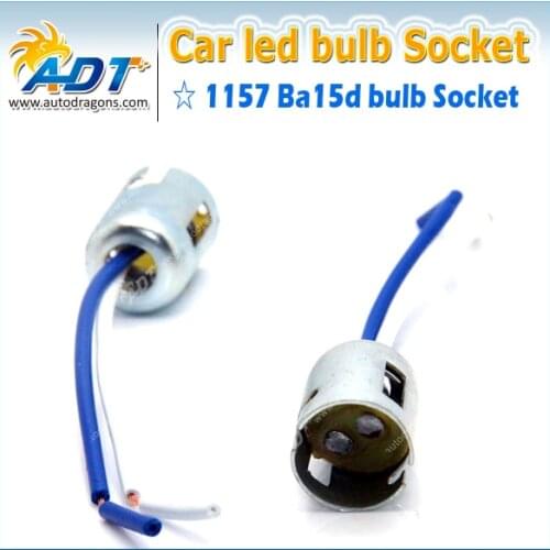 10PCS BAY15S P21W 1157 Socket Harness Plugs Car Bulb Holder Adapter Extension Socket Connector Brake Bulb Indicator Lampholders