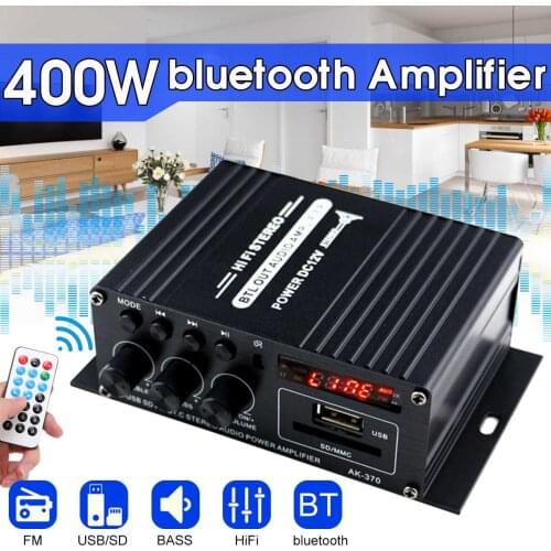 400W 2*200W Stereo Hifi Car Home Subwoofer car audio car Amplifier Amp Sound Speaker Digital EDR Audio LED Design amplifiers