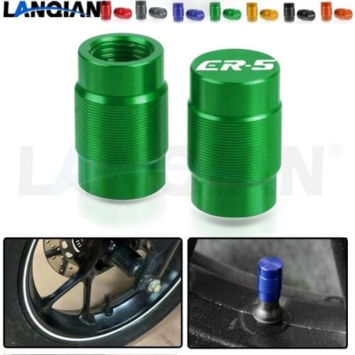 For Kawasaki ER5 Motorcycle Aluminum Wheel Tire Valve Stem Caps ER-5 2004 2005 ER 5 CNC Accessories