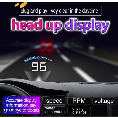 OHANEE 3.5'' Screen HUD Car OBD II HUD Head Up Display M6 Car Display Water Temperature Auto Electronic Voltage Alarm DC12V Hud