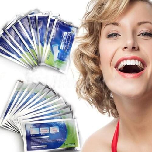Free FAST shipping 6% Hydrogen Peroxide Teeth Whitening Strips, Double Elastic Gel Strips