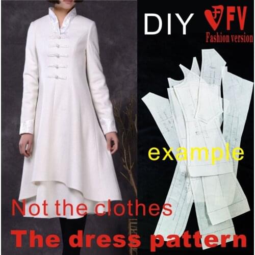 Clothing DIY The dress Dresses Sewing Pattern cutting drawing Dress Sewing Template BLQ-266