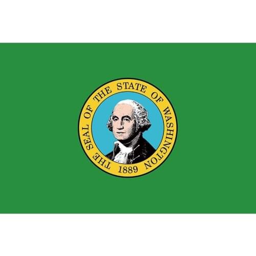 CustPrint USA Washington State Flag 90cmx150cm/60cmx90cm 100D Polyester Flags Digital Printed Banner w/ 2 Grommets