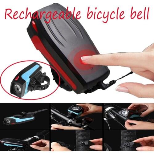 Mountain bike lights headlights flashlight USB charging bell riding equipment accessories Electric Horn