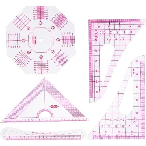 Nonvor French Curve Cutting Rulers Yardstick Sewing Tools Measure Dressmaking Tailor Drawing Template Craft Tool Sewing Set