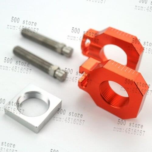 Good quality Rear axle Slider blocks Spindle Chain Adjuster for KTM SX SXF XCF 450 125 250 380 Motorcycle Motocross parts