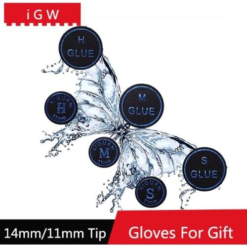 IGW 10 Pcs/lot Pool Snooker Cue Tips 14mm/11mm H/M/S Type Billiard Cues Tip Accessories 2016 China