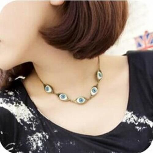 Na094 2018 hot sale Vintage Punk fashion accessories alloy eyes necklace Female charm clavicle necklace Jewelry