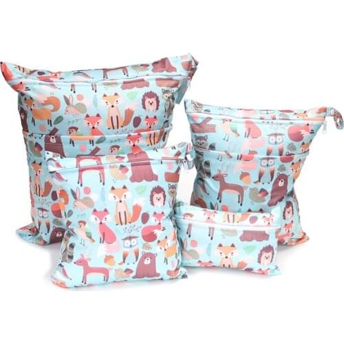 Multifunctional 4pcs set Wet Bag Washable Reusable Cloth diaper Nappies Bags Waterproof Swim Sport Travel Carry bag Nappy Bag