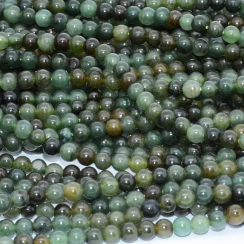 Natural Dark Green Burma Jade / Jadeite Loose Round Beads 4mm-4.3mm
