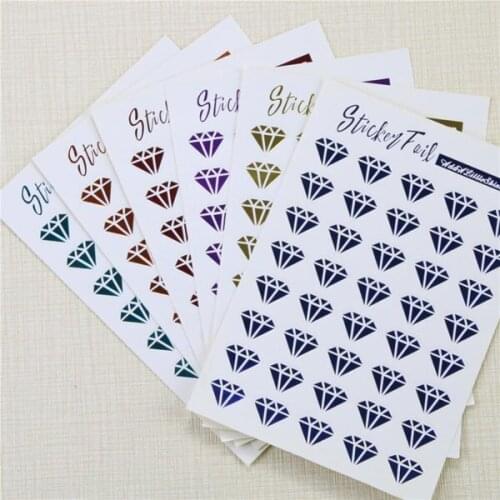 New Design Printing Stickers Maker Custom Made Logo White Paper Background Diamond pattern