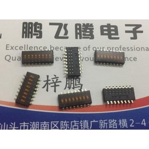 Original new 100% import DIP DHN-08F-T-Q-T/R thin patch 1.27mm spacing dial switch 8 bit encoding