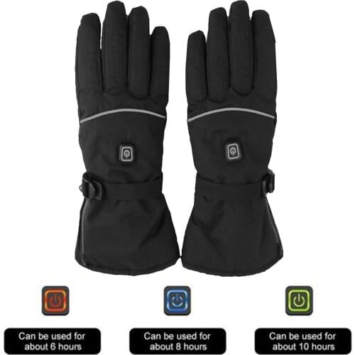 Electric Heated Gloves Three-speed Adjustment Temperature Gloves For Motorcycle Skiing Hiking Climbing Driving Cold Weather