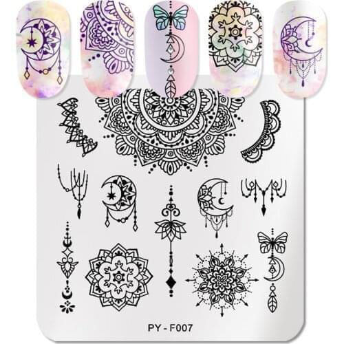 Stamping Plate Different Styles Stencil Nail Art Stickers Design Cute Flower Nail Art Set Stainless Steel Overprint Nail