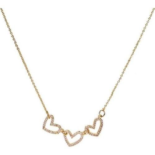 Luxurious Heart-Shaped Clavicle Necklace for Women Charming Female Crystal Necklace Romantic Valentines Day Gift