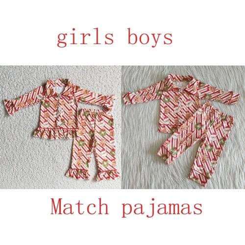 Reindeer Sleep Family Suit Fall Winter Baby Kid Boutique Wholesale Christmas Pajamas Girl Boys Match Clothing Set Childrens Wear