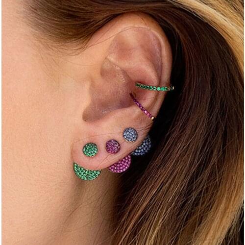 2020 New Round Moon Stud Earrings For Women Jewelry Tribal Antique Brass Moon Horn Vintage Earring Charm