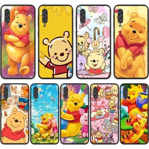 Winnie the Pooh For Samsung Galaxy A90 A80 A70S A60 A50S A40S A30S A20E A10S A2 Core 5G Black Soft Phone Case