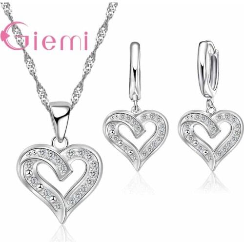 Top Quality Classic Crystal Stone Necklace Earrings for Womens Birthday Gift Anniversary Jewelry Setand CZ