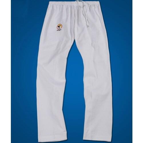 High Quality 100% Cotton Children Kids Taekwondo Pants Adult Men Women Taekwondo Training Pants Black White Clothing Accessories