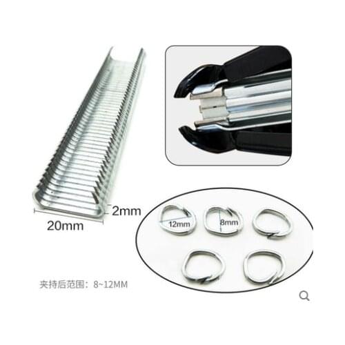 Poultry Cage Clamp Hog Ring Hog Rings C Type Rings 2500pcs Stainless Steel C Clips Cage Fencing Nailer Pliers