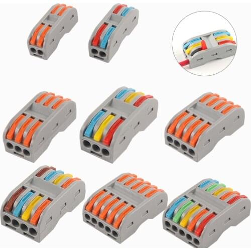 1/10/30/50/100PCS 2/3/4/5 Pin Conductor Terminal Block Cable Splitter In-line Nylon Quick Wire Connectors Led Light Connector