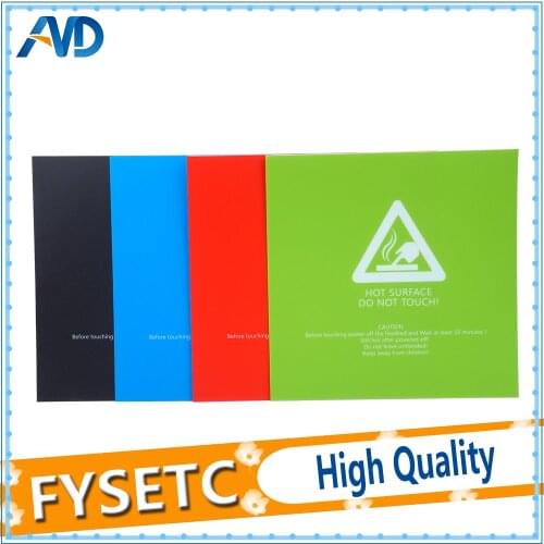1pc 220x220mm Black/Blue/Green/Red Frosted Heated Bed For Wanhao i3 Anet A8 A6 Ender 5 3D Printer Sticker Build Sheet Plate Tape