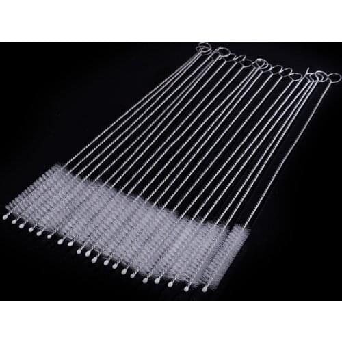 10 Pcs/lot 23cm long Bottle Drink Water Cup straw Washing Brush Cleaner Spiral Soft Hair Cleaning Tool New