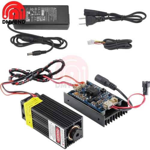 12V High Power TTL Adjustable Focus Blue Laser Module DIY Laser Engraver Tool Accessories 15W laser Head