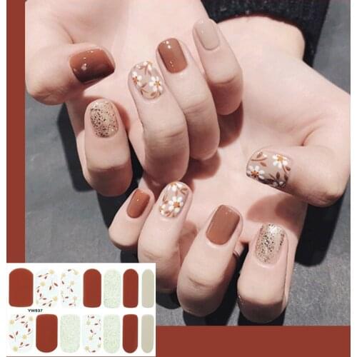 2020 Fashion Christmas Nail Sticker 3D Nail Color Nail Paper Sticker Template Santa Claus Autumn Nail Sticker Christmas Gift