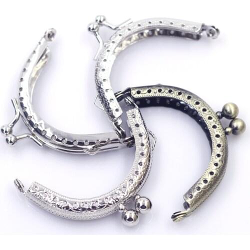 3PCS 6.5cm Arch Metal Purse Bag Frames Wallet Kiss Clasps Mini Handbag Buckles Locks DIY Crafts Replace Hardware Accessories
