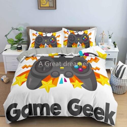 3d Yoga Music Games Graphic Bedding Cartoon Duvet Cover Set With Pillow Covers Luxury Adult Home Textile For Kids Gift