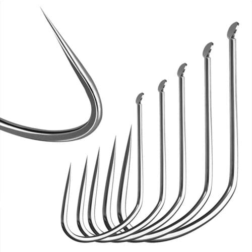 50 Pcs/set Fishing Hooks 4#-10# Carp Hook Trunking Athletics Barbless Spike Hook Fishing Accessories