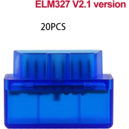 20pcs ELM 327 V2.1 OBD2 Bluetooth Scanner OBD 2 OBD2 Car Diagnostic Auto Tool ELM327 V2.1 For Android odb2 Bluetooth Code Reader
